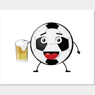 Football Sport King - Funny Ball Character Illustration Posters and Art